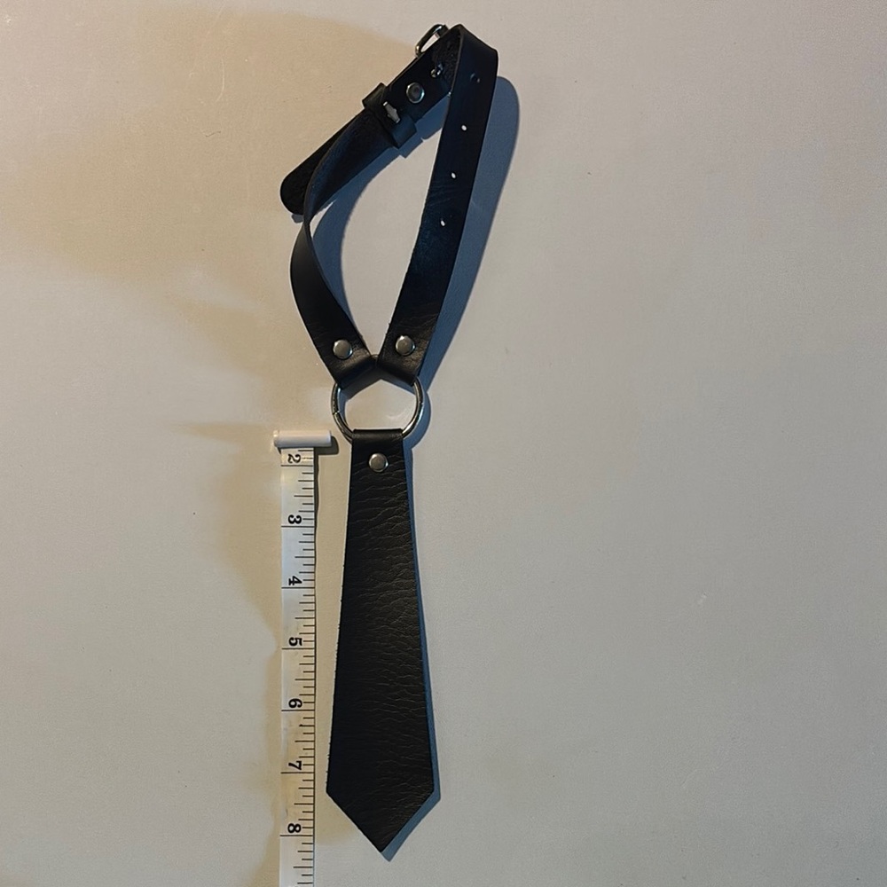 Black Pleather Tie